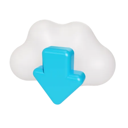 Download From Cloud  3D Illustration