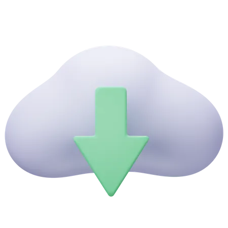 Download from cloud 3D Icon
