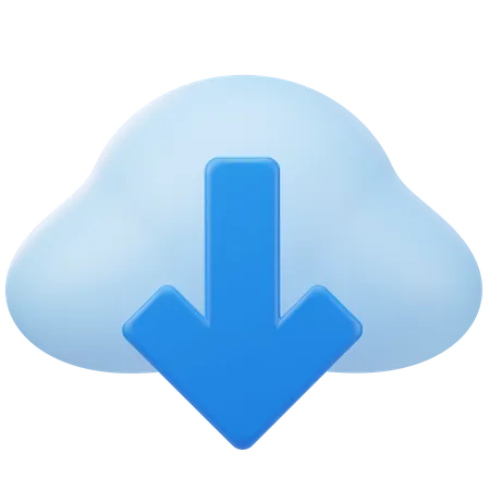 Download From Cloud 3 D Illustration 3D Icon