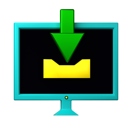 Download From Computer  3D Icon