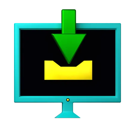 Download From Computer  3D Icon