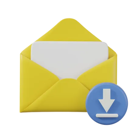 Mail herunterladen  3D Icon