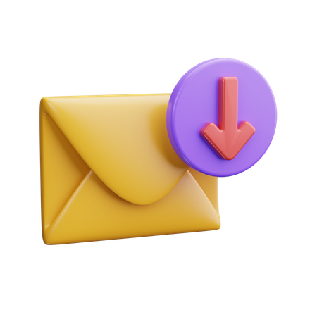 Download Mail  3D Icon