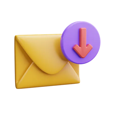 Download Mail  3D Icon