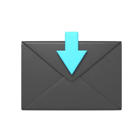 3 D Icon Of Envelope With Arrow Down 3D Icon