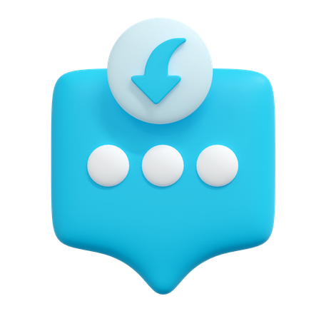 Download message  3D Icon