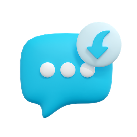 Download message  3D Icon