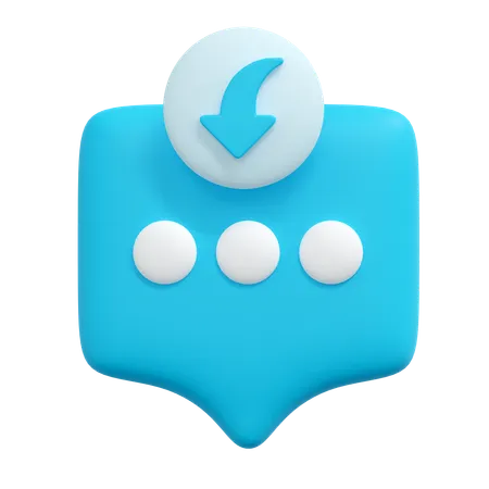 Download message  3D Icon