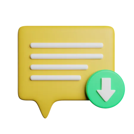 Download Message  3D Icon