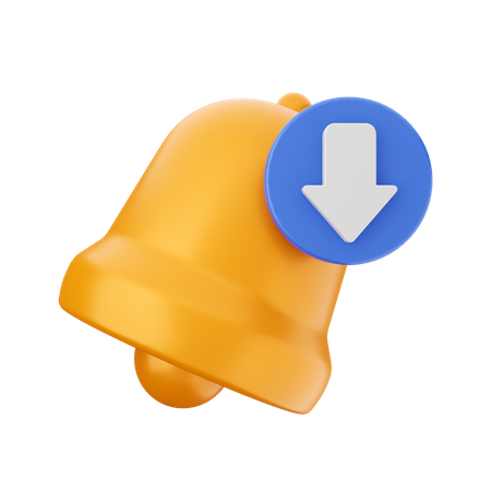 Download Notification  3D Icon