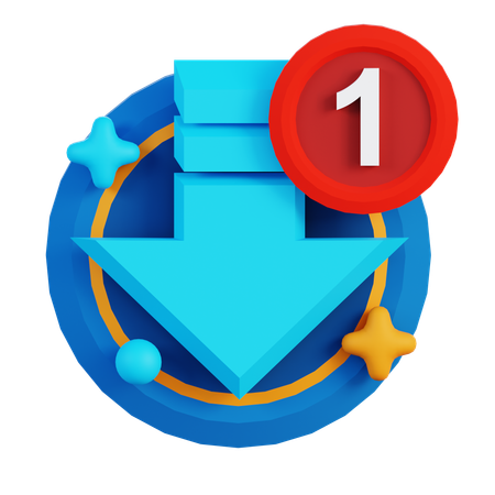 DOWNLOAD NOTIFICATION  3D Icon