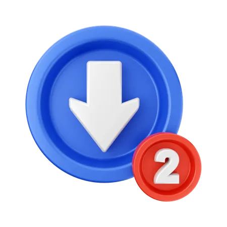 Download Notification 3D Icon