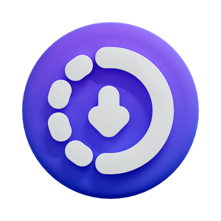 Download Progress Arrow  3D Icon