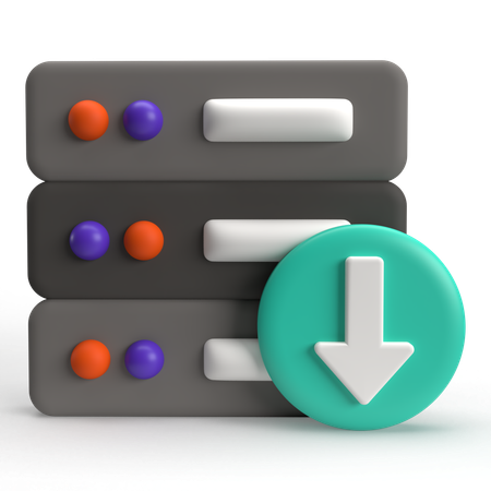 Download Server  3D Icon