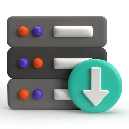 Download Server  3D Icon