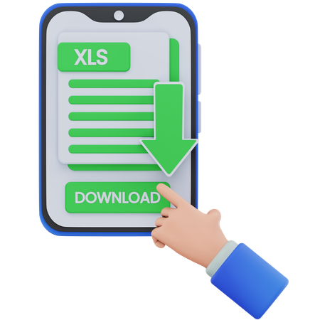 Download spreadsheet file  3D Icon