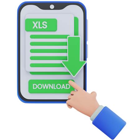 Download spreadsheet file  3D Icon