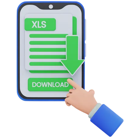 Download spreadsheet file  3D Icon