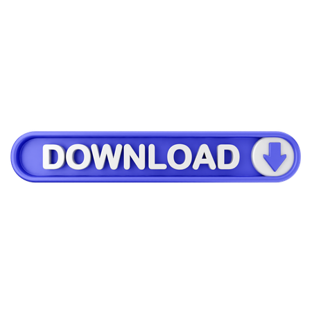 Download Text Button  3D Icon