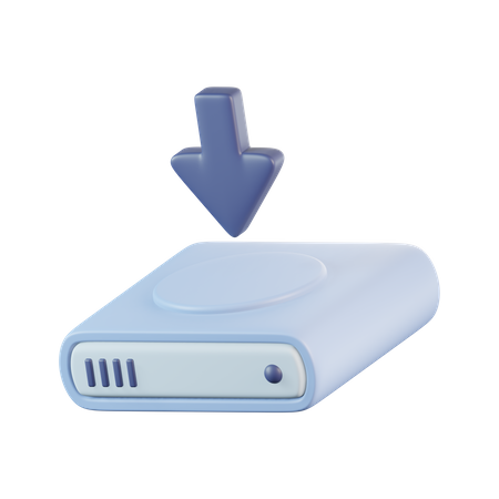 Download to Hard Drive  3D Icon