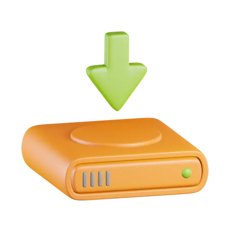 Download to Hardrive  3D Icon