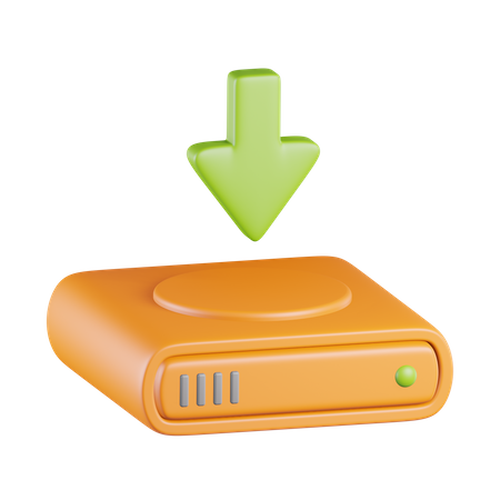 Download to Hardrive  3D Icon