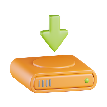 Download to Hardrive 3D Icon