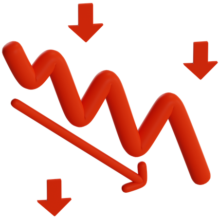Downtrend  3D Icon
