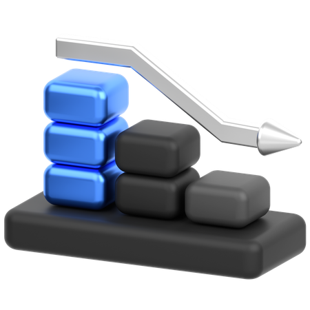 Downtrend Chart  3D Icon