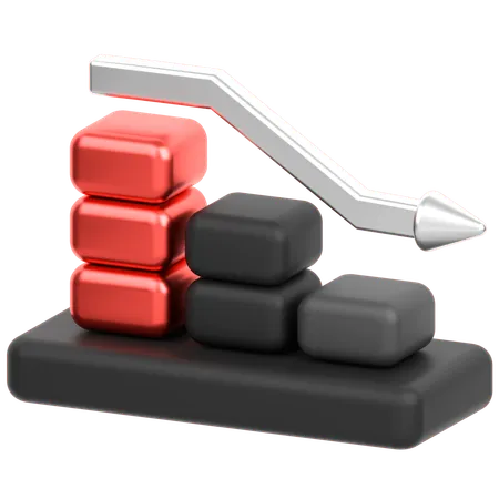 Downtrend Chart  3D Icon
