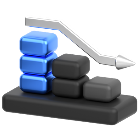 Downtrend Chart  3D Icon