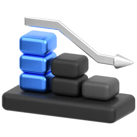 Downtrend Chart  3D Icon