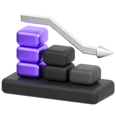 Downtrend Chart  3D Icon
