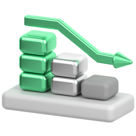 Downtrend chart  3D Icon