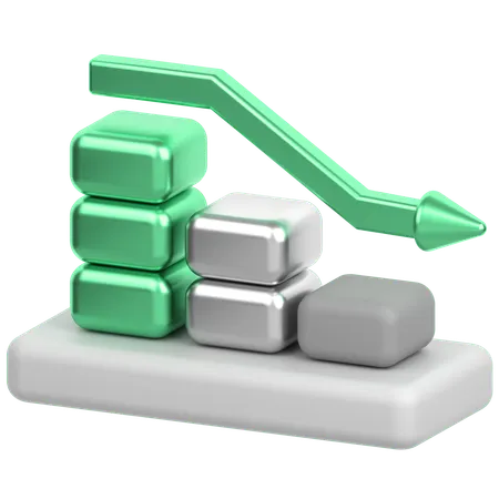 Downtrend chart  3D Icon