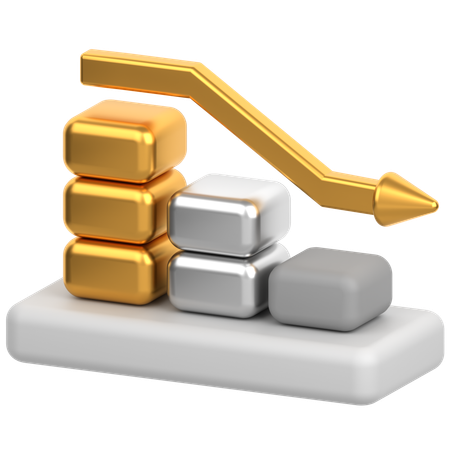 Downtrend chart  3D Icon