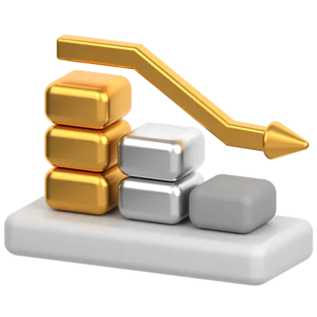 Downtrend chart  3D Icon