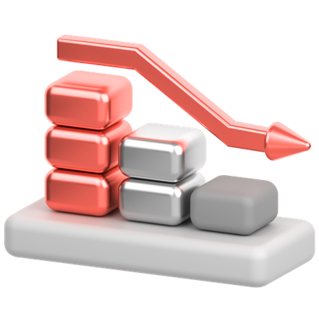 Downtrend chart  3D Icon