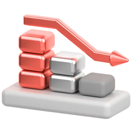 Downtrend chart  3D Icon