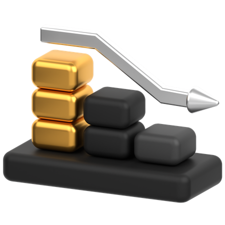 Downtrend Chart  3D Icon