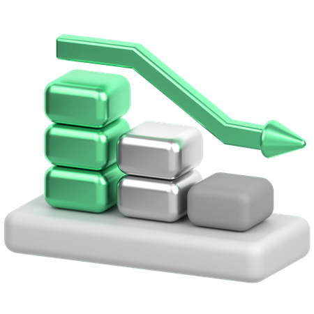 Downtrend chart  3D Icon