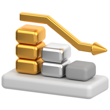 Downtrend chart  3D Icon
