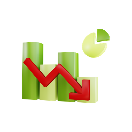 Downtrend Chart  3D Icon