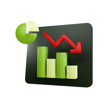 Downtrend Chart  3D Icon