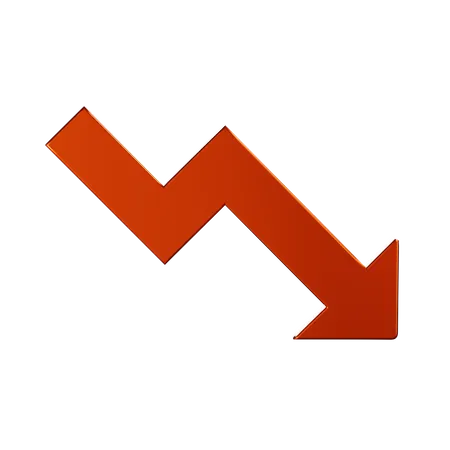 Downtrend Chart Arrow  3D Icon