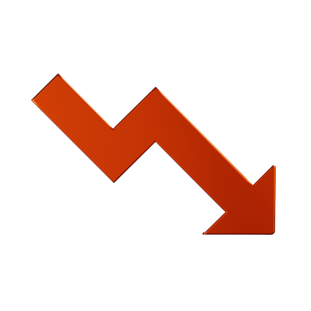 Downtrend Chart Arrow  3D Icon