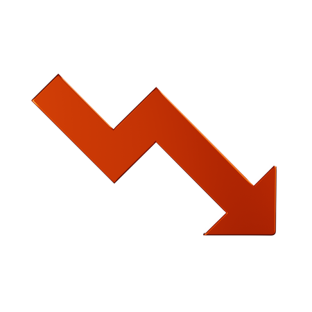 Downtrend Chart Arrow  3D Icon