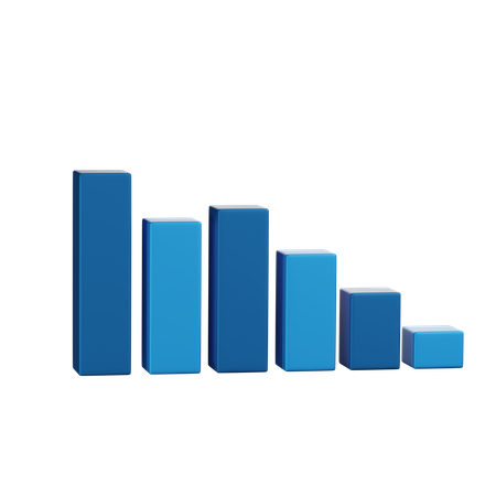 Downtrend Chart Block  3D Icon