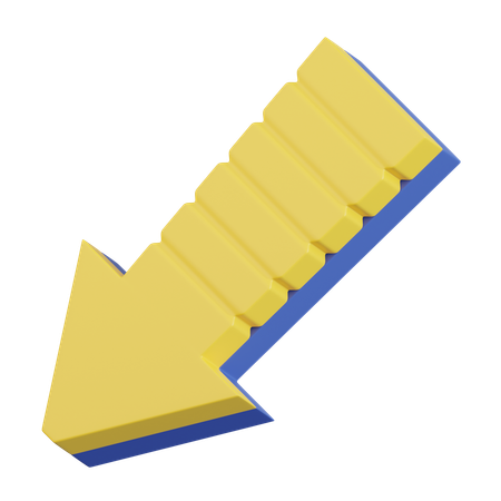 Downward Pointing Arrow  3D Icon