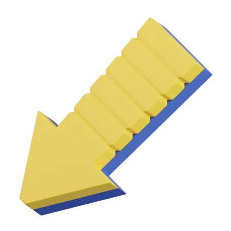 Downward Pointing Arrow  3D Icon